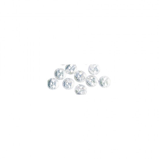 Margele cerate, 3mm o, iris alb, 100 pcs., t-bag