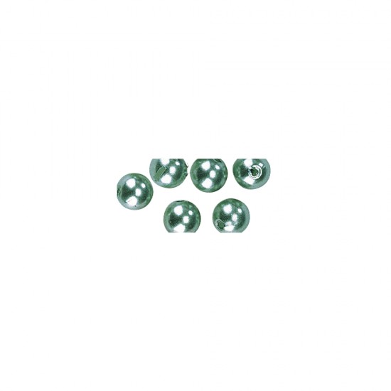 Margele cerate, 4mm o, light green, 100 pcs., t-bag