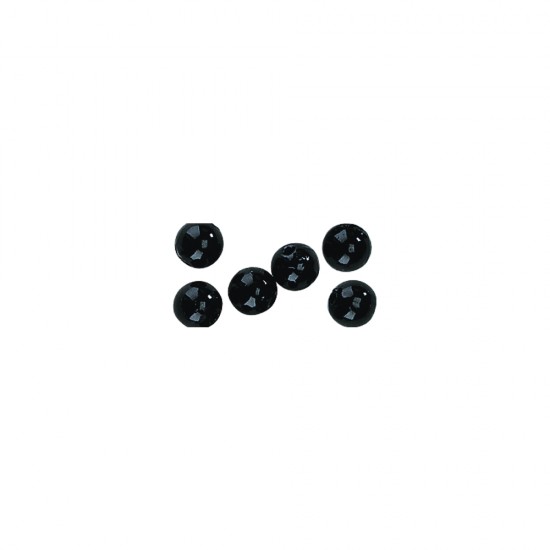 Margele cerate, 6mm o, negru, 60 pcs., t-bag