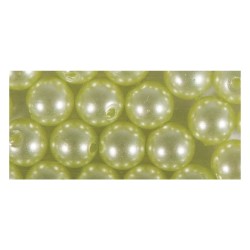 Margele cerate, 8mm o, may-green, 32pcs, t-bag Margele cerate, 8mm o, may-green, 32pcs, t-bag