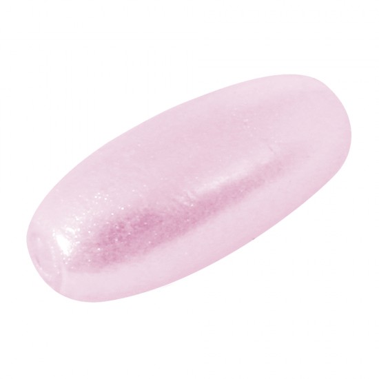 Margele in forma de maslina cerate, pale-roz, 70 pcs., 6x3mm t-bag