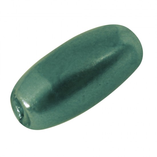 Margele in forma de maslina cerate, green, 70 pcs., 6x3mm t-bag