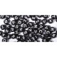Margele plastic negre, cubice, cu litere, 5x5 mm, 40g