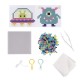 Kit creativ bile pentru calcat " Monster", glow in the dark , Rayher, 2 motive/set