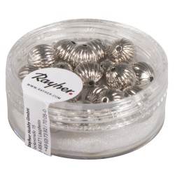 Grooved beads, 8 mm o, argintiu, box 18 pcs. Grooved beads, 8 mm o, argintiu, box 18 pcs.