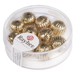 Grooved beads, 10 mm o, gold, box 10 pcs. Grooved beads, 10 mm o, gold, box 10 pcs.