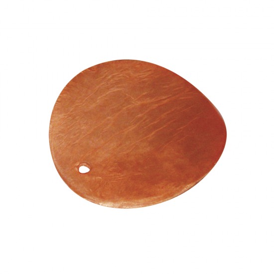 Capiz jewellery element, round, 25mm o, peach