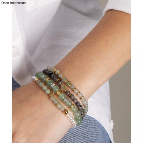 Margele din pietre semipretioase, jad african, ø 4 mm, Rayher , 40/set