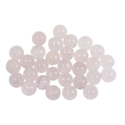 Margele din pietre semipretioase, cuart roz, Rayher,  ø 6 mm, 30/set