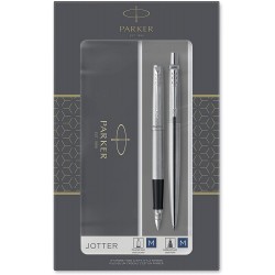 Parker Jotter Royal Stainless Steel CT / Set Stilou + Pix