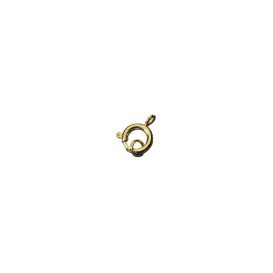 Chain catch, with split ring, gold, 9 mm, loose