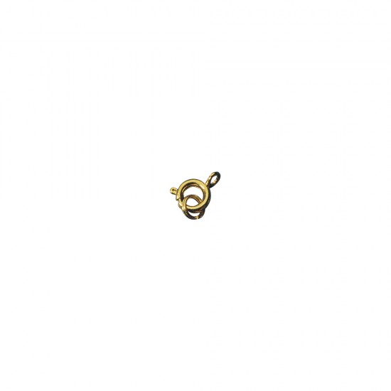 Chain catch, with split ring, gold, 7 mm, loose