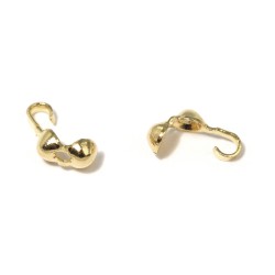 Squeeze catches, 3 mm o, gold, loose Squeeze catches, 3 mm o, gold, loose