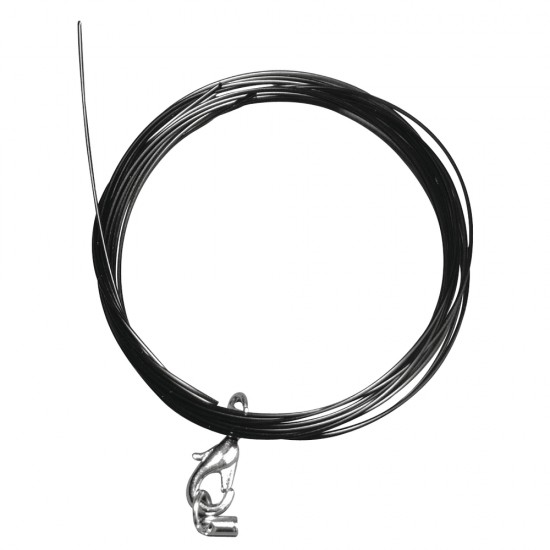 Threading collier, nylon, 0,5mm o, negru, 48 cm, tap-bag 1 pc