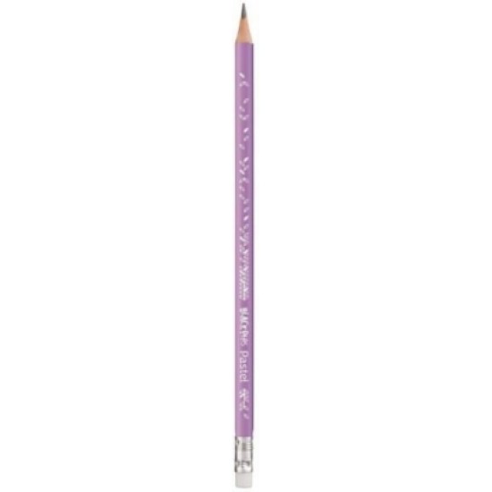 Creion grafit HB cu guma de sters Black Peps Pastel Maped