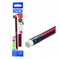 Creion grafit HB triunghiular Milan,set 12 bucati