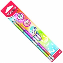 Creion cu radiera Mini Cute 6 buc/set HB Maped Creion cu radiera Mini Cute 6 buc/set HB Maped