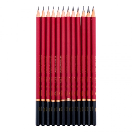 Creioane negre grafit de la 2H pana la 8B, 12/set, DACO Creioane negre grafit de la 2H pana la 8B, 12/set, DACO