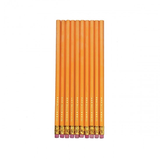 Creioane grafit cu radiera, mina HB, 10/set ,Herlitz 8670606 