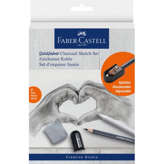 Set desen carbune 8 bucati FABER-CASTELL