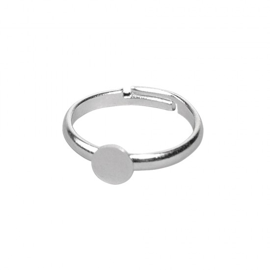 Ring blank, o 6 mm, platinum, loose