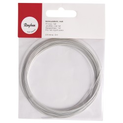 Sarma pentru bijuterii,mat,0,5 mm, argintiu, tap-bag. 9 m, coated with plastic