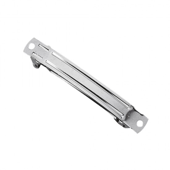 Hair-slide, 100mm, platinum, tab-bag 1 pce.