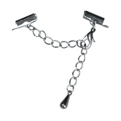 Clasp, platinum, 10 mm, in bulk Clasp, platinum, 10 mm, in bulk