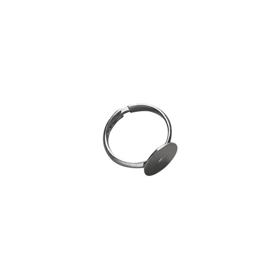 Ring blank, platinum, 12 mm o, loose