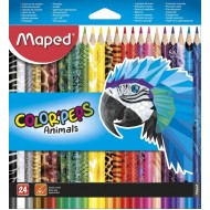 Creioane colorate 24culori/set, Color Peps Animals Maped