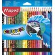 Creioane colorate 24culori/set, Color Peps Animals Maped