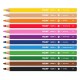 Creioane colorate 12 culori hexagonal MAXI, MILAN, 80012