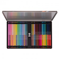 Creioane colorate 30c bicolore, cutie metalica, DACO, CC430 Creioane colorate 30c bicolore, cutie metalica, DACO, CC430