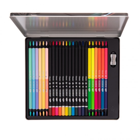 Creione color 24c, cutie metalica, DACO, CC424