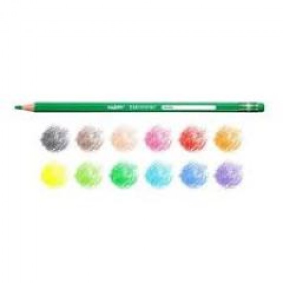 Creion color 12 culori cu radiera CARIOCA