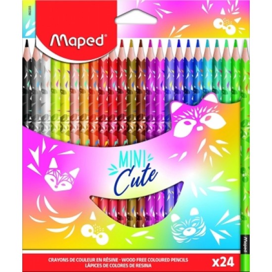 Creioane colorate Mini Cute 24 culori/set Maped
