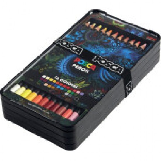 Creion pastel uleios Posca KPE-200. 4mm, 36 culori/set