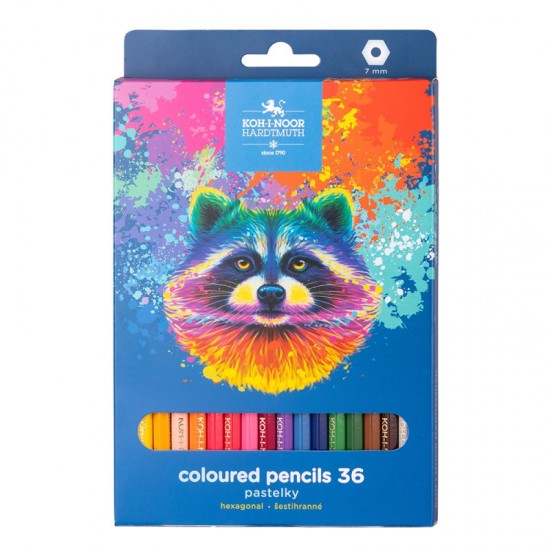 Creioane colorate RATON Koh-i-noor, 24 culori