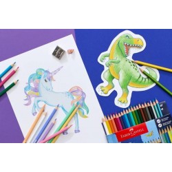 Creioane colorate 18+6 culori DINOZAURI FABER-CASTELL Creioane colorate 18+6 culori DINOZAURI FABER-CASTELL