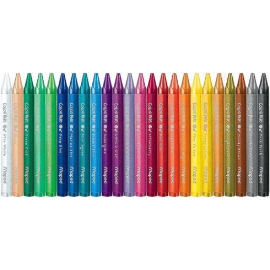 Creioane cerate colorate Color Peps Mini Wax, 24 culori/set, Maped