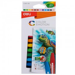 Creioane ulei pastel 12 culori COLOR EMOTION DELI