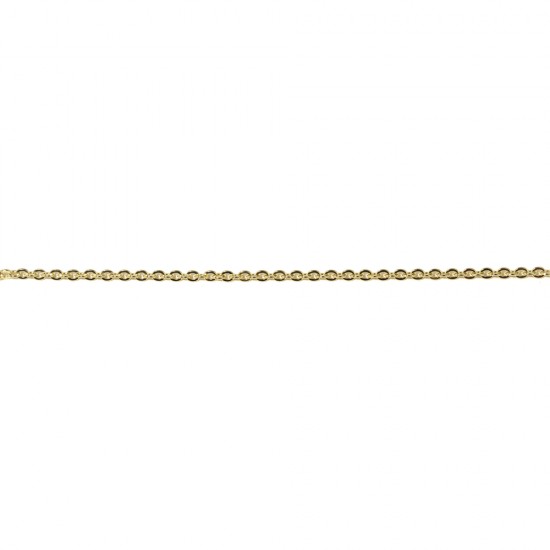 Brass anchor chain, grinded, gold-plated, o 2,8 mm
