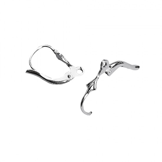 Ear-hook with snap catch, 925er Sterling argintiu,tab-bag 2 pcs.