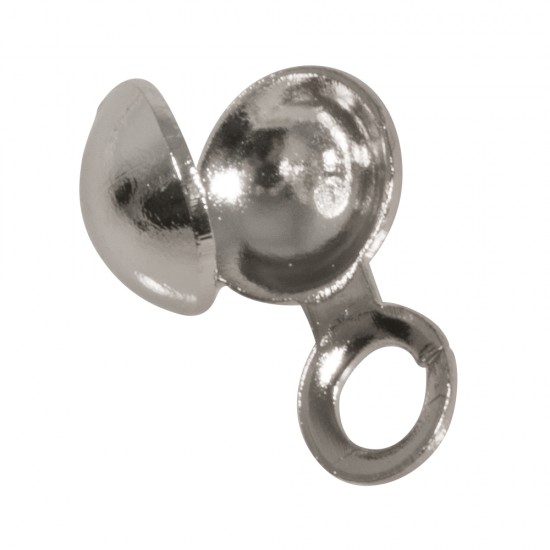 Squeeze catches, 4 mm, platinum, loose