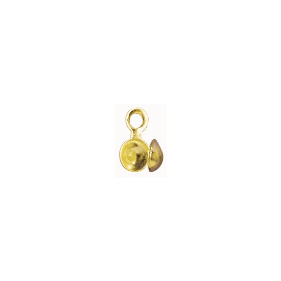 Squeeze catches,5 mm, gold, loose