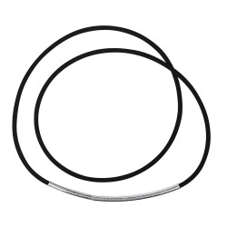 Caoutchouc collier, 2mm o, argintiu, 42cm, tab-bag 1pc. Caoutchouc collier, 2mm o, argintiu, 42cm, tab-bag 1pc.