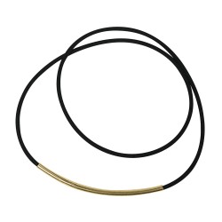 Caoutchouc collier, 2mm o, gold-plated, 42cm, tab-bag 1pc. Caoutchouc collier, 2mm o, gold-plated, 42cm, tab-bag 1pc.