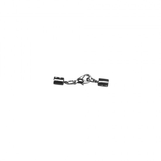 Jewellery lock, platinum, 3 mm,completely assembled w. spring-hook