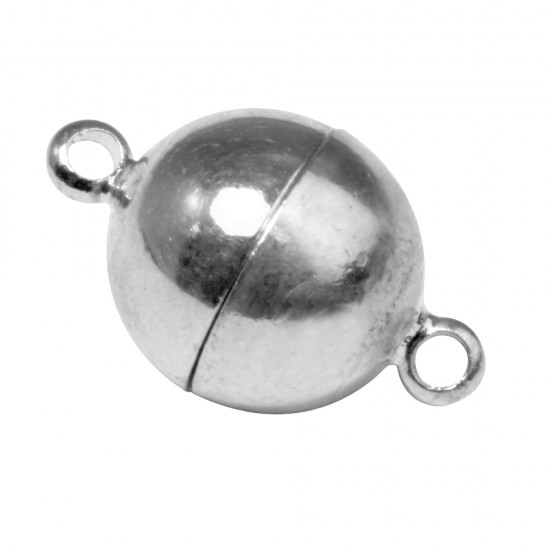 Magnet lock, extra strong, argintiu-plated, 14 mm