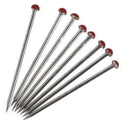 Pins with coloured head, classical rosu, 21x0,7mm, box 500 pcs. Pins with coloured head, classical rosu, 21x0,7mm, box 500 pcs.